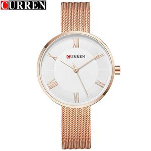 CURREN Ladies Wrist Watch Women Watches Luxury Brand Quartz Rose Gold Watch Clock Woman Relogio Feminino Montre Femme 210527