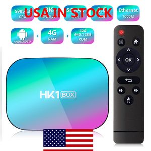 السفينة من الولايات المتحدة الأمريكية HK1 Amlogic S905X3 Tv Box Android 9.0 Smart 1000m lan 8K 4GB RAM 32GB Rom رباعية النواة