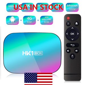 Wysyłka z USA HK1 Amlogic S905X3 Tv, pudełko Android 9.0 Smart 1000m lan 8K 4GB RAM 32GB Rom czterordzeniowy