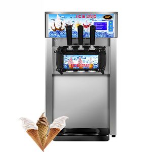 Fully Automatic Soft Serve Ice Cream Machine Electric Sweet Cone 110V 220V