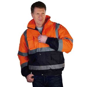 ingrosso Giacca Di Visibilità-Lavori stradali ad alta visibilità Ciao VIS Vestiti Abbigliamento Abbigliamento da lavoro Giacca da pioggia di sicurezza Cappotto riflettente impermeabile