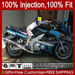 oem injection fleaning for Kawasaki Ninja ZZR-400 ZZR-600 2001 2002 2003 2005 2005 2005 2007 2007 84HC.77 ZZR600 ZZR400 ZZR 400 600 93 94 95 96 97 98 99 00 Blue Silvery New Body Kit