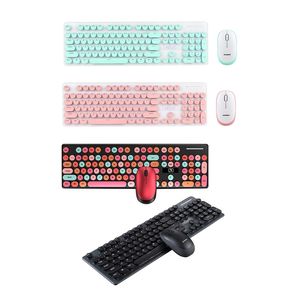 Teclado sem fio e conjunto de mouse silencioso desktop computador laptop keypad escritório escritório casa moutle ratos teclado