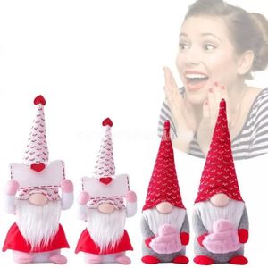 Party Supplies Gnome Doll Loving Faceless Dwarf Rudolph Kid Toy Plush Valentine Day Home Lover Presentfönster Props dekoration Stock DHL CN15