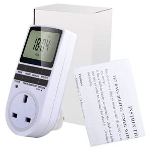 Timers 1PC Electronic Digital Timer Switch UK Plug Kitchen 7 Day 12/24 Hour Programmable Timing Socket
