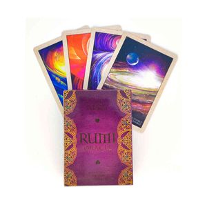 Rumi Oracle Card Tarot Kartları Mistik Rehberlik Kehanet Eğlence Partys Kurulu oyunu Toptan 44 Yaprak / Kutu Destekler