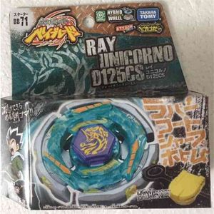 tomy metal fusion beyblade spinning top leksaker BB71 Ray Unicorno D125CS + er 210803