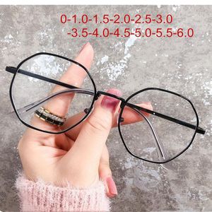 Gafas de sol 2021 Mujeres Hombres terminados Myopia Glasses Optical Anti-Blue Light Light Mighted Prescription -1.0 -1.5 -2.0 -2.5 -3.0