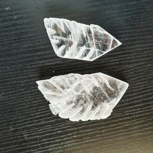 8-10cm Naturale Selenite Trasparente Piccoli Ornamenti di Pesce Intagliato Regali per la Casa Decora