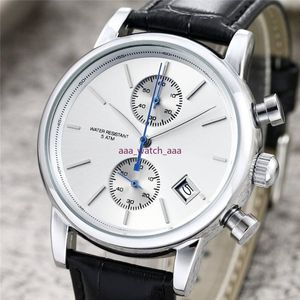 Men Luxury High Quality Mens Watches All Dial Work Chronograph Brand Quartz Watch Leather Strap Waterproof Designer Wristwatch