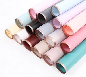 Blomma Wrap Paper 20pcs / Pack 60 * 60cm Julbröllop Alla hjärtans dag Vattentät Bronzing Blommor Presentförpackning Papers SN2258