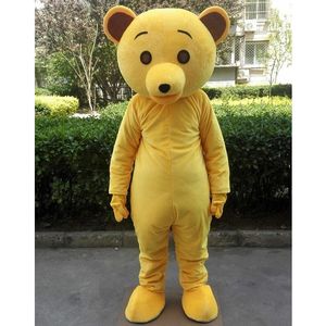 Costume da mascotte orso giallo di Halloween Personaggio a tema di alta qualità Costume da carnevale unisex per adulti Abito da festa di compleanno di Natale