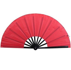 Party Favor Kampfkunst Chinesisch Traditionelle Reine Farbe Tai Chi Kung Fu Fans Kunststoff Faltfächer 33 cm Fächerrahmen JJF11117