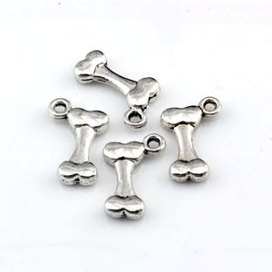 200st Dog Bone Pet Charm-legering Doggy Puppy Bone Pendant för DIY Necklace Armbandsmycken Fynd A-635