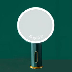 Kompaktowe lusterki Ładowalność LED Makijaż Lusterka z rodzajami lekkich Lampy Lampy Damskie Pulpit Round Vanity Okrągły kształt Kosmetyk do sypialni