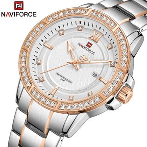 Naviforce Men Watches Top Brand rostfritt stål Fashion Sport klocka för män Datum Vattentät hanklocka Reloj Hombre 210517