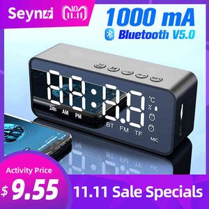 Sem fio Bluetooth Speaker FM Radio Sound Box Desktop Alarm Clock Subwoofer Music Player TF Cartão Bass Boom Bass para Huawei H1111