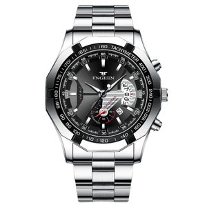 WatchBR-новые красочные часы видели спортивные моды (серебряная оболочка черная сторона 304л)