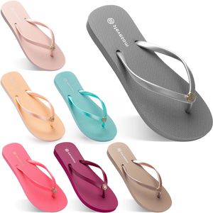 2021 summer flip flops women flat with seaside Glazed Blue beach slippers non-slip Sand gray gold white foreign trade twenty three