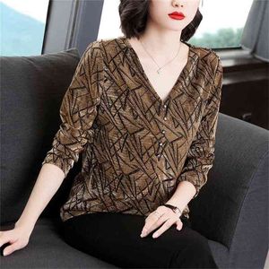 Plus Size Tops 5XL Women Blouse velvet warm Shirt autumn long Sleeve Blouse Office Ladies Shirt Blusas Femme Clothing 210401