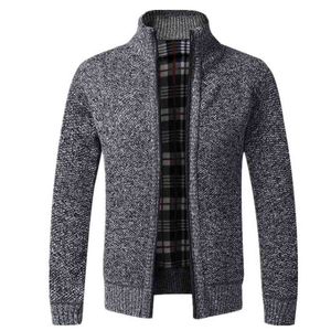 AIOPESON Slim Fit Cardigan Men Stand Collar Casual Outwear s Sweater Autumn Winter Business Warm Clothing 210812