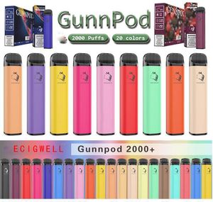 Gunnpod Disposables Vape Electronic Cigarettes Device Vapes shisha time puff plus Puffs mAh Battery Prefilled ml Oil Stick Pen Bang XXL