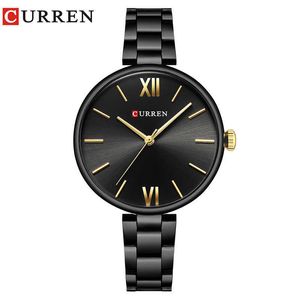 Curren Mulheres Assista Moda Luxo Relógio Reloj Mujer Aço Inoxidável Relógio Feminino Quartzo Pulseira Pulseira Relógio Relógio Presente Q0524