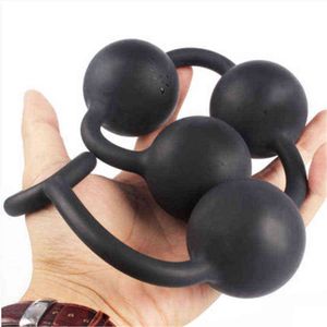 NXY Giocattoli anali Super Long Beads Vagina Balls Enorme grande Butt Plug in silicone Giocattoli del sesso per donna Punto G Dilatador Grande Buttplug 1125