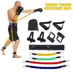 Fascia di resistenza Boxe Muay Training Set di cinghie elastiche Allenamento in palestra Esercizi Fintess Cintura per la forza delle gambe 220216