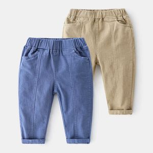 Baby Casual Long Trousers Spring Autumn Arrival Kid's Clothing Toddler Children Solid Color Pocket Cargo Pants For Boys 210529