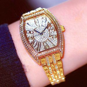 Orologio da donna con diamanti Famosi marchi di lusso Numeri quadrati Orologi da polso da donna Orologi da polso da donna in oro Montre Femme 210527