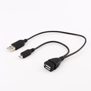 10 TEILE/LOS Micro USB Host OTG Kabel mit USB power Männlich Weiblich tablet pc für Android Unversal