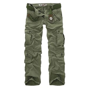 Mężczyźni Spodnie Cargo Camouflage Spodnie Wojskowe Spodnie dla człowieka 7 Kolory 211112