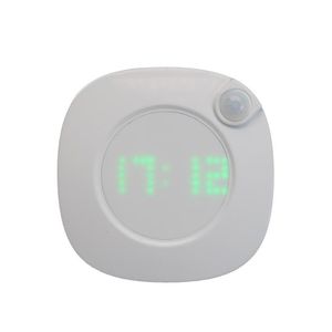 Night Lights Digital LED Children Light Motion Sensor Wall Battery Time Clock WC Home Toilet Bedroom Lamp With Magnet