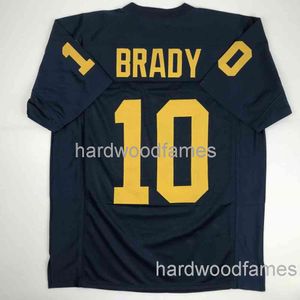 PERSONALIZADO TOM BRADY Michigan Blue College Jersey de fútbol cosido AÑADIR CUALQUIER NÚMERO DE NOMBRE