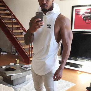 Muscleguys Brand Clothing Bodybuilding hoodie Sleeveless Shirt Fitness Mens Tank Top Muscle Vest Stringer DO THE WORT TankTop 210421