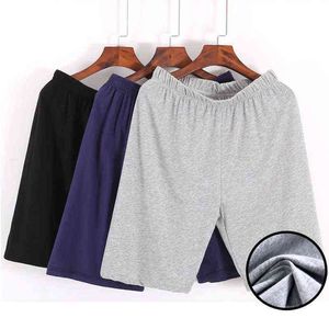 Verão Mens Shorts Home Algodão Confortável Casual Fundos Soltos Flexível de Alta Qualidade Calções Pijamas Calças Calças Curtas Para Homens G220223