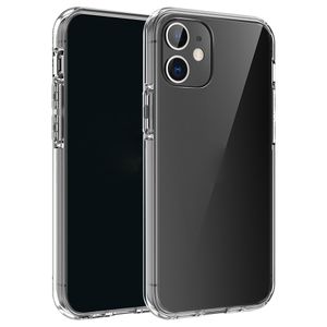 Darbeye 1.5mm Kristal Temizle PC TPU Cep Telefonu Kılıfları iPhone 6 7 8 Artı XS XR 11 Pro Max 12 13 Samsung S20 S21 Not 20 Ultra Z Flip LG G8 Şeffaf Koruyucu Arka Kapak