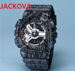 Высококачественные моды спортивные часы мужские женщины водонепроницаемый большой мальчик цифровые светодиодные многофункциональные многофункциональные временные временные кварцевые хронографские секунды Импортированные резиновые наручные часы