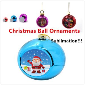 Sublimation Weihnachtskugel Ornamente Weihnachtsbaum Dekoration Kugel Weihnachtsfeier Hängende Kugel Ornament Dekorationen für Weihnachten 4/6/8 cm