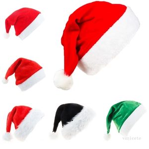 Party Hats Goldvelvet Christmas Hat Dorosłych Dzieci Pluszowe Xmas Caps Party Dress Up Santa Claus Hatzc413