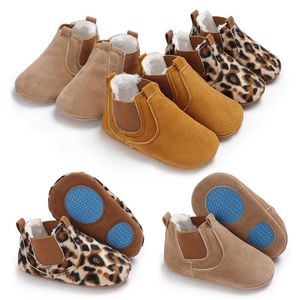 Eerste wandelaars peuter geboren baby schoenen jongen meisje lederen zachte zool wieg sneakers luipaard antislip warm voor Y Kids