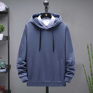 PDD45 Vår och höst Solid Färg Hooded Sweater Mäns Långärmad Sport Blank Hoodie Fashion Brand X0621