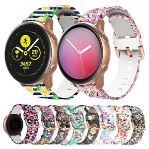 Silicone Print Straps for Samsung Galaxy Watch Active Smart Watches Strap 20mm 22mm 40 Colors Printed