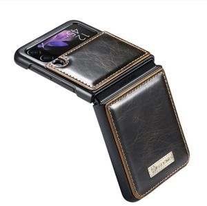 Casume Business Leather Cases Cover per Samsung Galaxy Z Flip Piegatura 3 5G 2021 Caso Protezione per fotocamera Caso Antiurto Caso di telefono COQUE FUNDAS