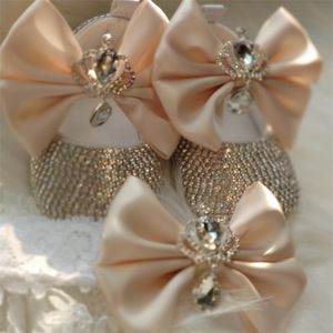 Dollbling Luxury s Baby Girl Shoes First Walker Headband Set Sparkle Bling Crystals Princess Shower Gift SH 210903