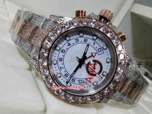 2 colori Orologio di alta qualità 44mm 116680 Full Diamond Silver Rose Braccialetto in oro rosa Braccialetto in acciaio inox 2813 Movimento Meccanico Automatic Mens orologi