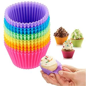 Silikon Muffin Kek Kek Kupası Kek Kalıp Durumda Bakeware Maker Kalıp Tepsi Pişirme Jumbo DH8577