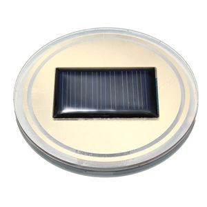 Universal Solar Power Car Cup Holder Pad Multi-Färg LED Atmosfär Ljus Akrylmatta Blå / Röd / Grön - Blå