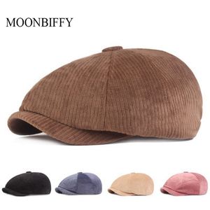 Unisex Spring Autumn Winter Newsboy Caps Men And Women Warm Octagonal Hat For Male Detective Hats Retro Flat Caps